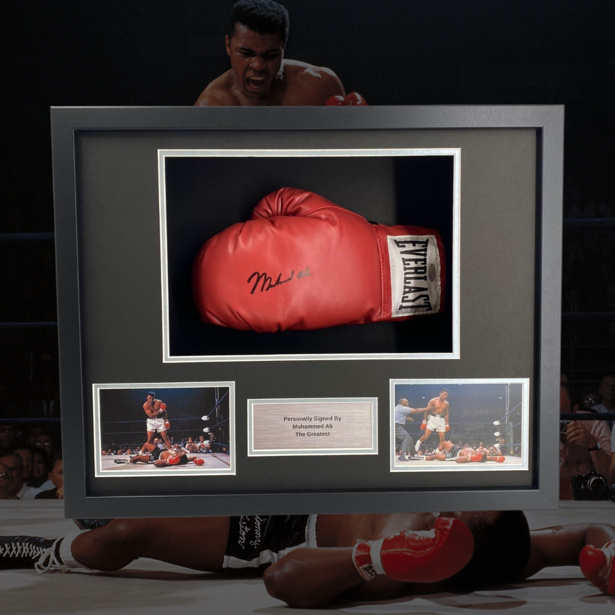 Muhammad Ali Signed Glove Display