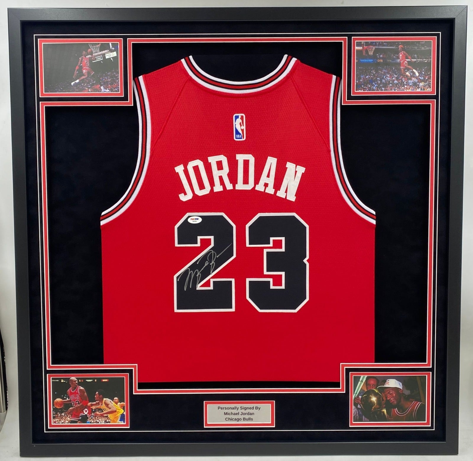 Framed Michael Jordan Signed Chicago Bulls Jersey with Certificate of Authenticity (COA)