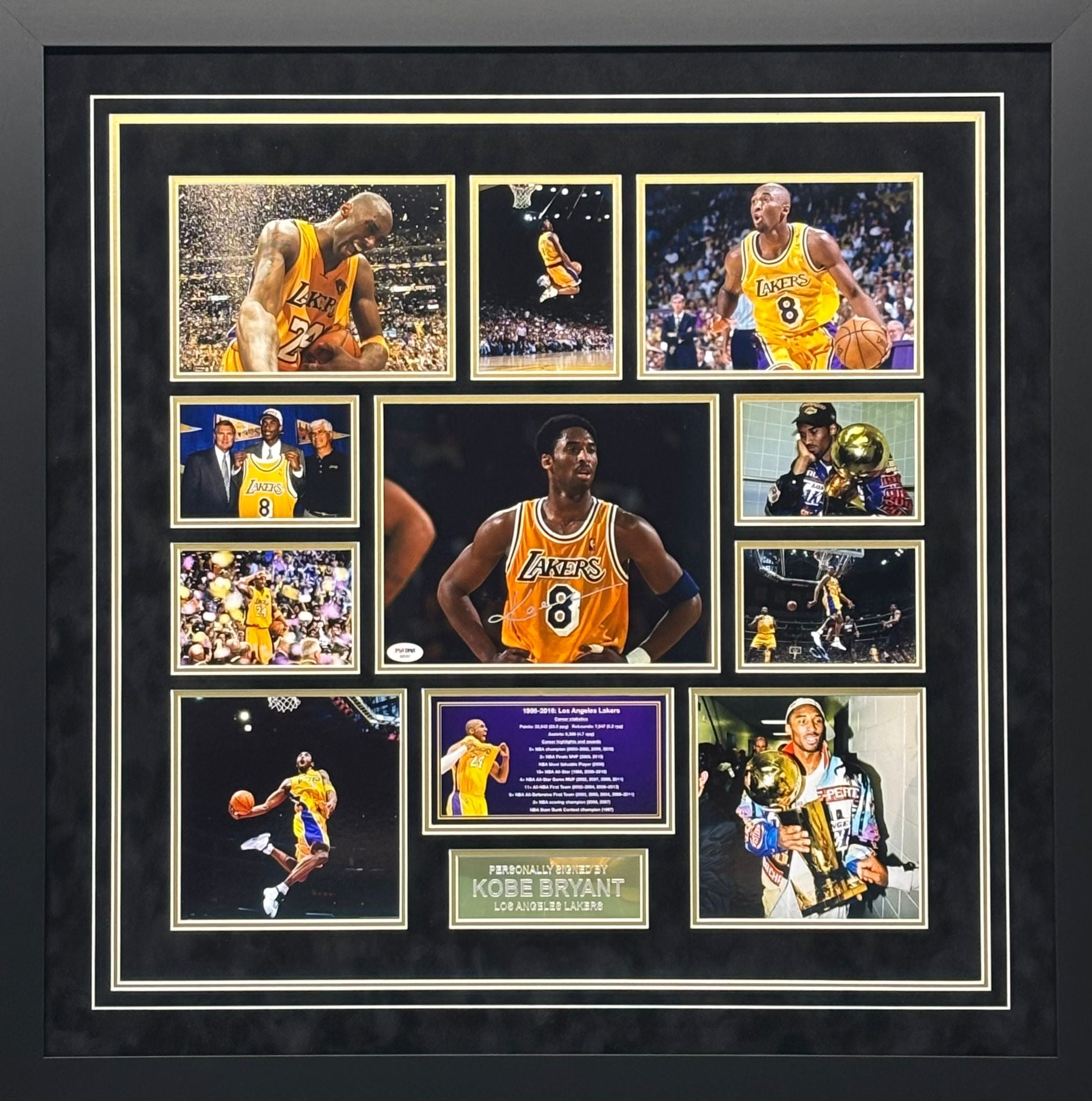 Kobe Bryant Signed Photo Display