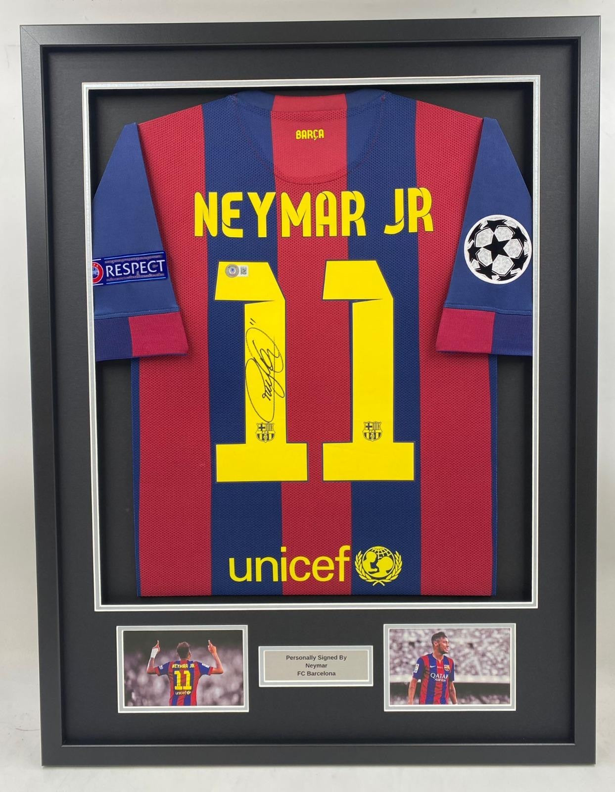 Neymar Jr Signed FC Barcelona Shirt – Framed (COA)