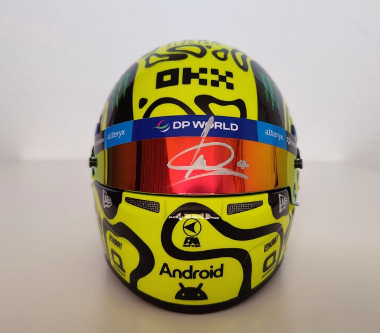Lando Norris Signed 1:2 Replica Helmet