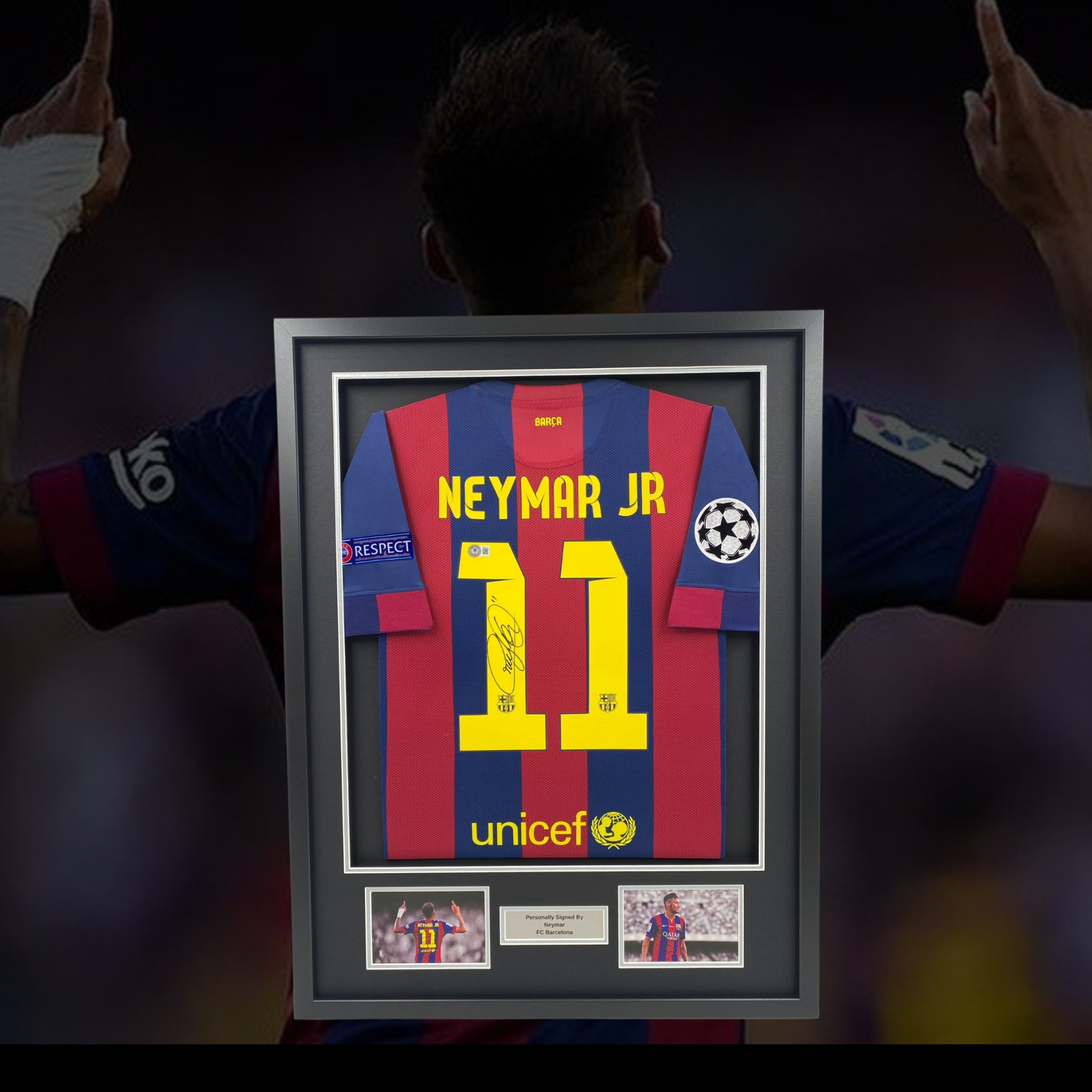 Neymar Jr Signed FC Barcelona Shirt – Framed (COA)