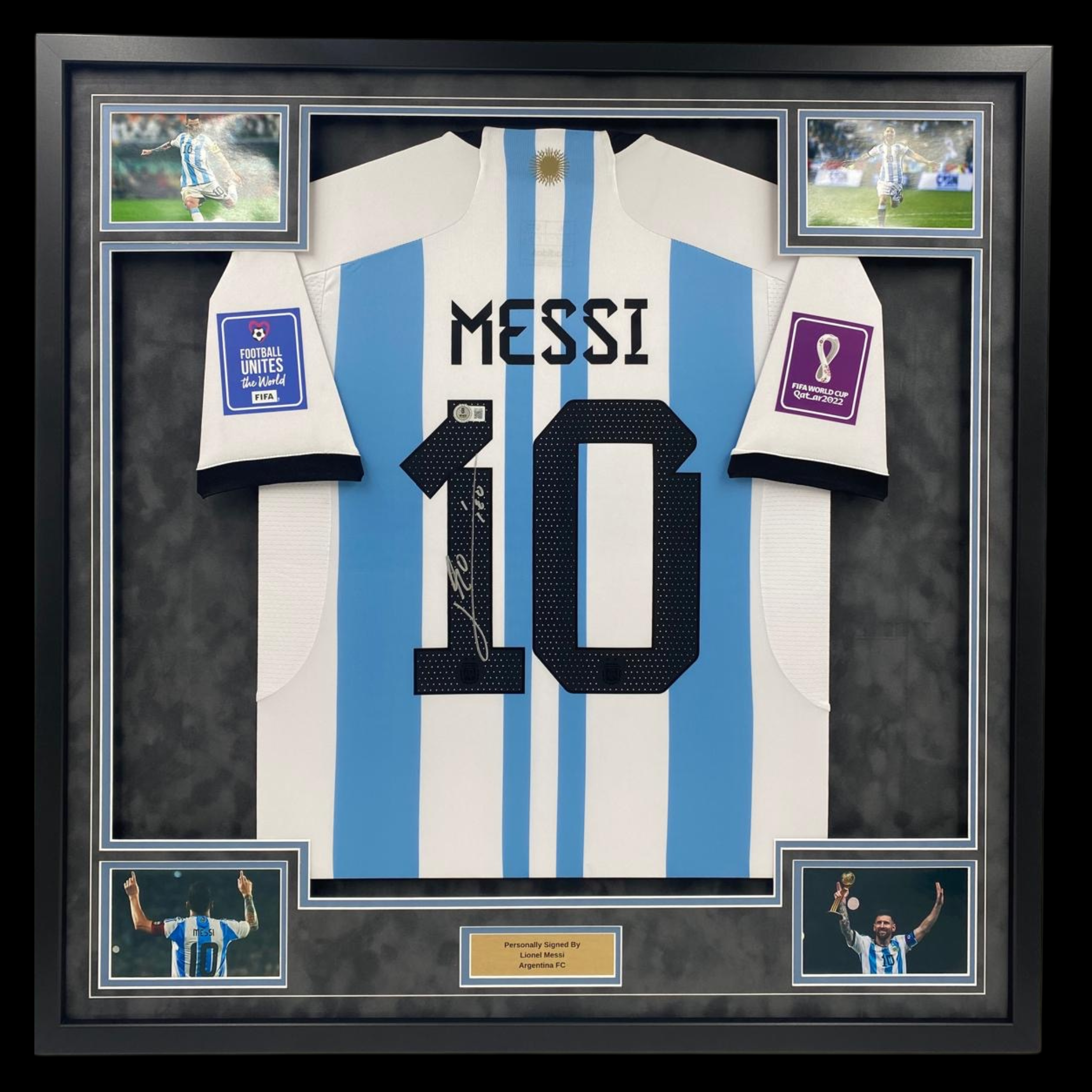 Lionel Messi Signed Argentina Shirt – World Champions Edition (Framed, COA)