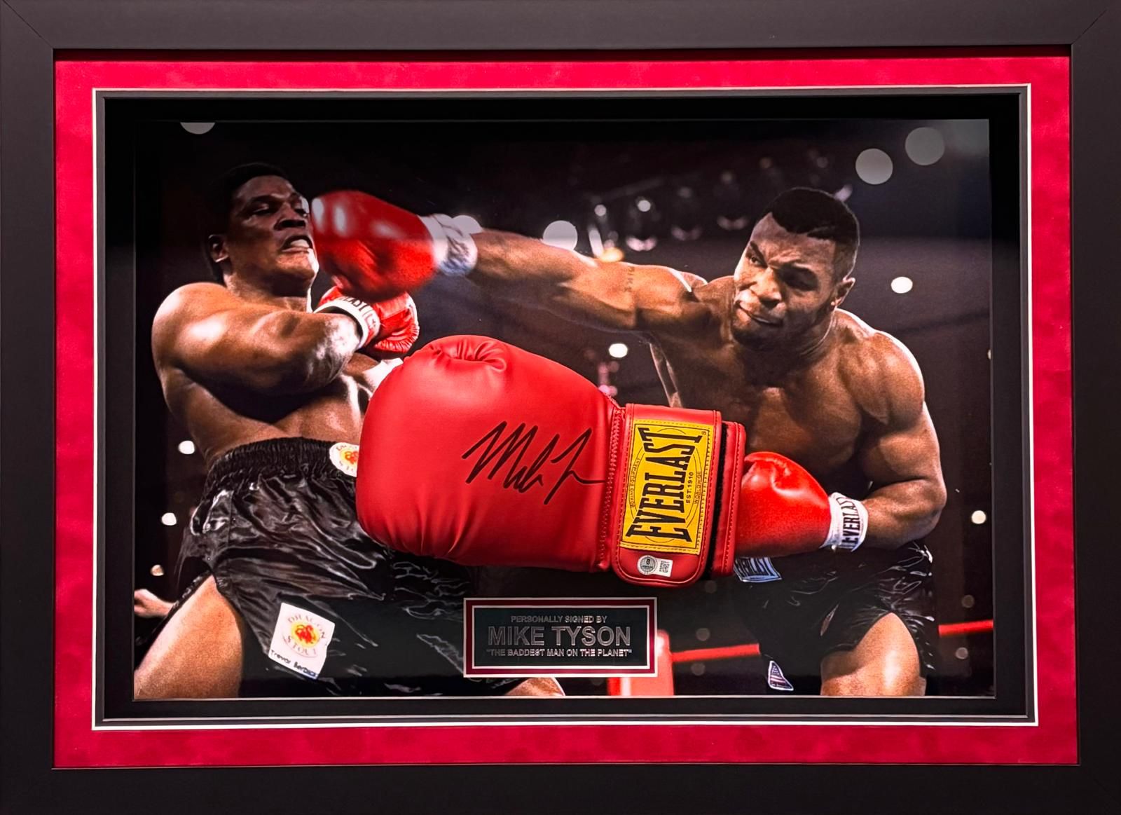 Mike Tyson Signed Glove - Premium Display 1