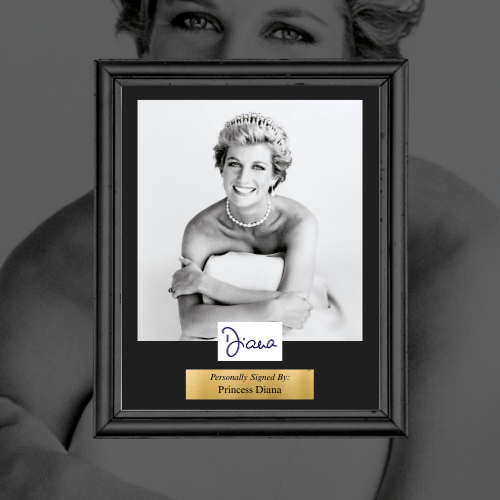 Princess Diana Signed Display