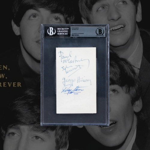 Beatles Signed Photo Display
