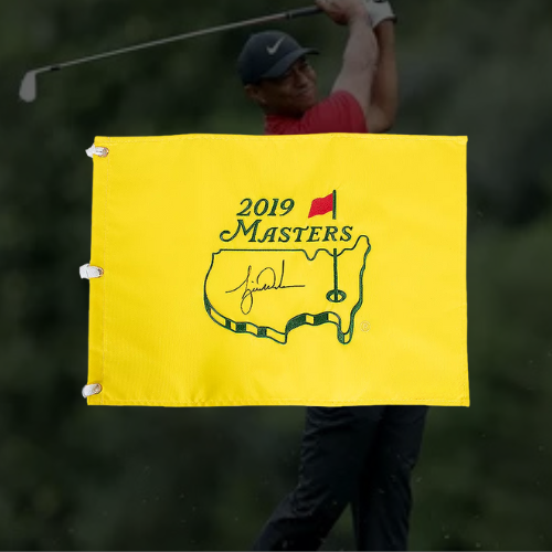 Tiger Woods Signed Master Flag