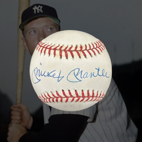 Mickey Mantle Signed Baseball