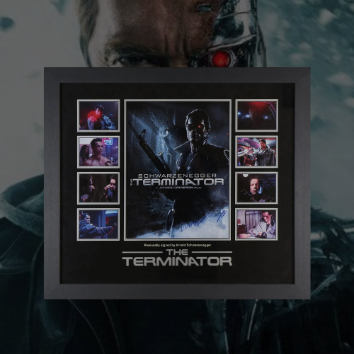 Arnold Schwarzenegger Signed Terminator Framed Photo Display