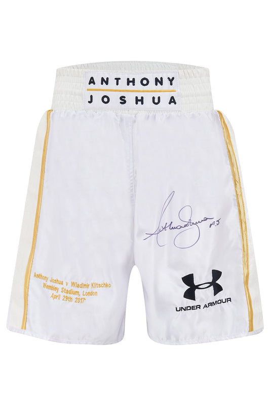 Anthony Joshua signed trunks