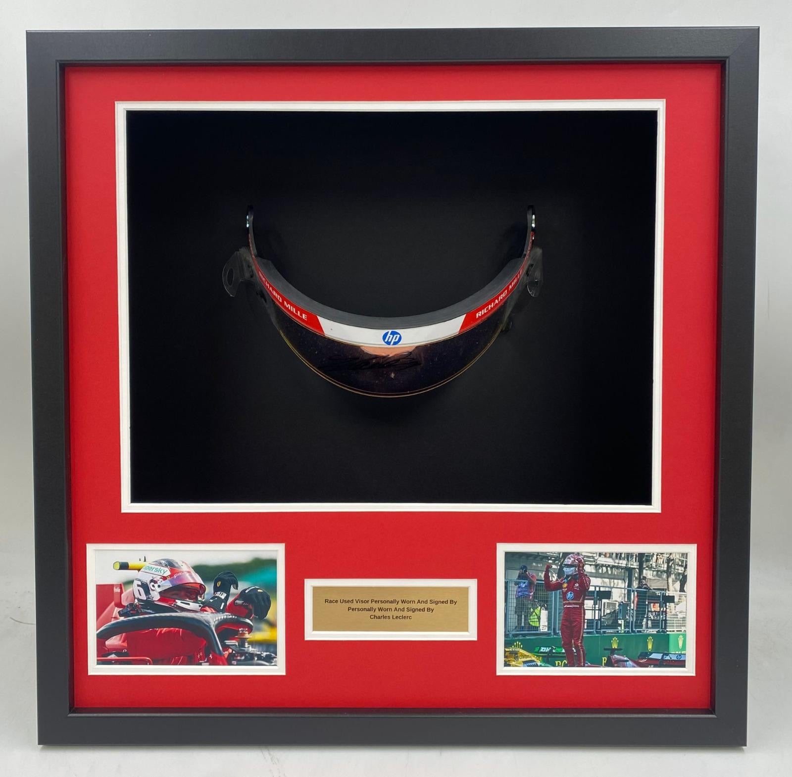 Charles Leclerc Race-Used & Signed Visor – Framed Shadow Box (COA)
