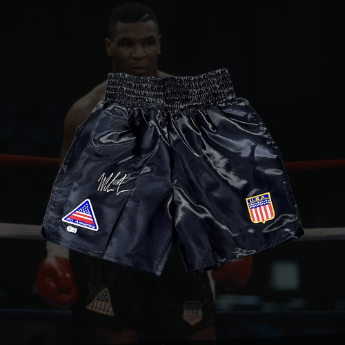 Mike Tyson Signed Boxing Shorts
