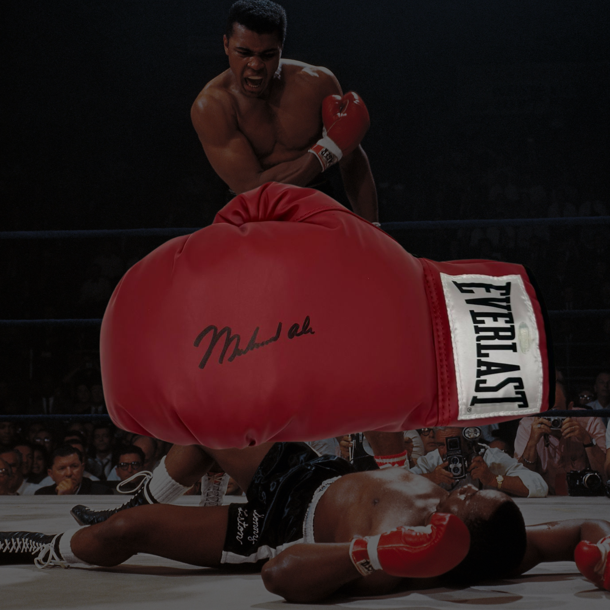 Muhammad Ali Signed Glove Display