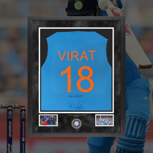 Virat Kohli Signed Jumper Display