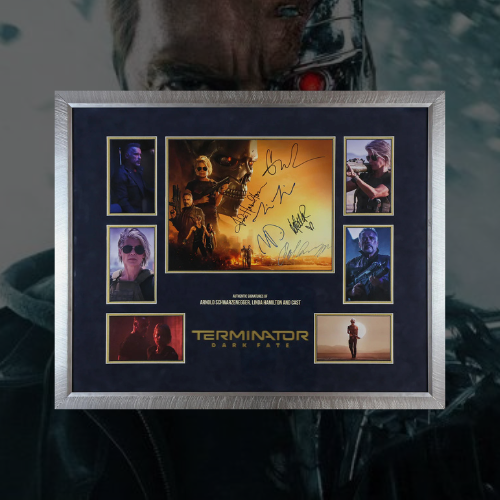 Terminator Dark Fate Signed Photograph Framed Display