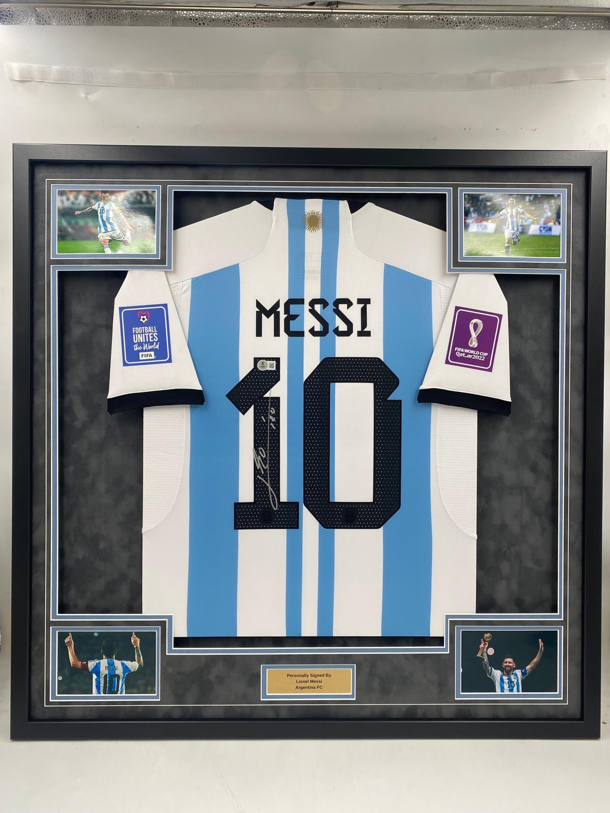 Lionel Messi Signed Argentina Shirt – World Champions Edition (Framed, COA)