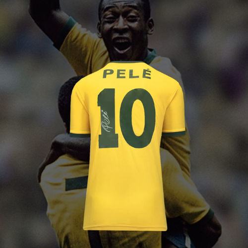 Pele Signed Brazil Shirt