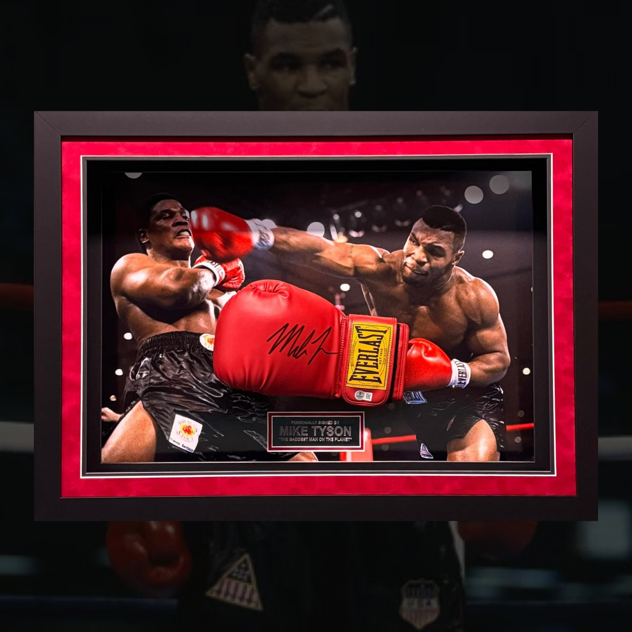 Mike Tyson Signed Glove - Premium Display 1