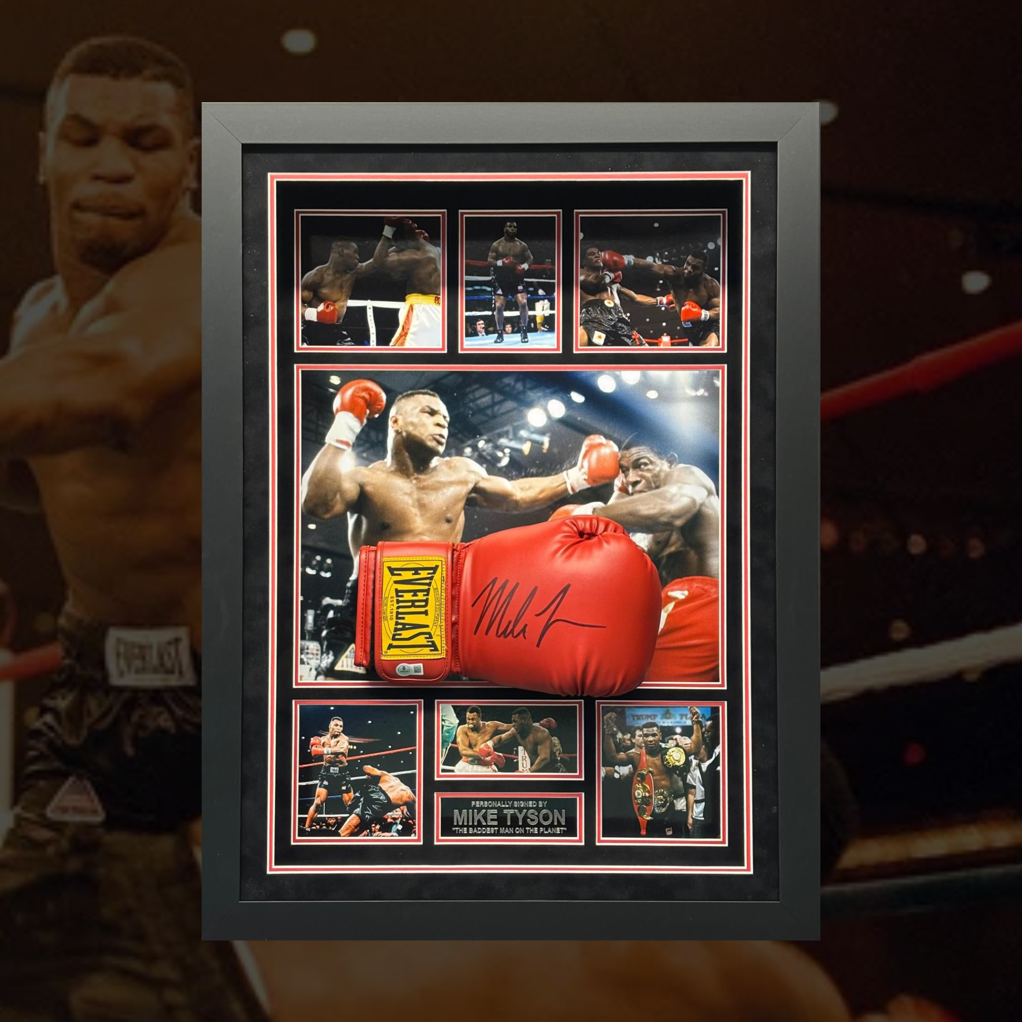Mike Tyson Signed Glove - Premium Display 2