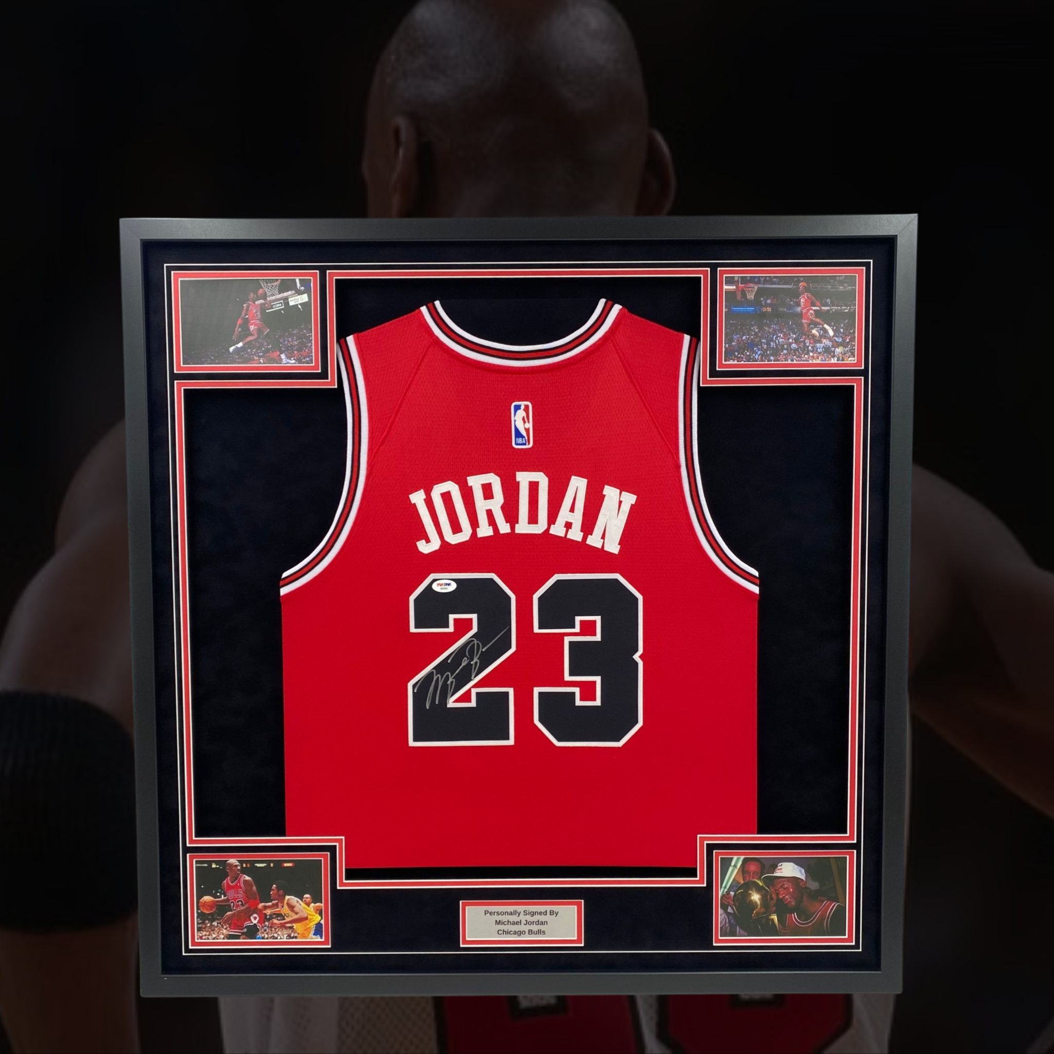 Framed Michael Jordan Signed Chicago Bulls Jersey with Certificate of Authenticity (COA)