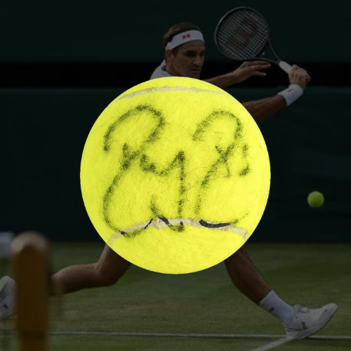 Roger Federer Signed Tennis Ball