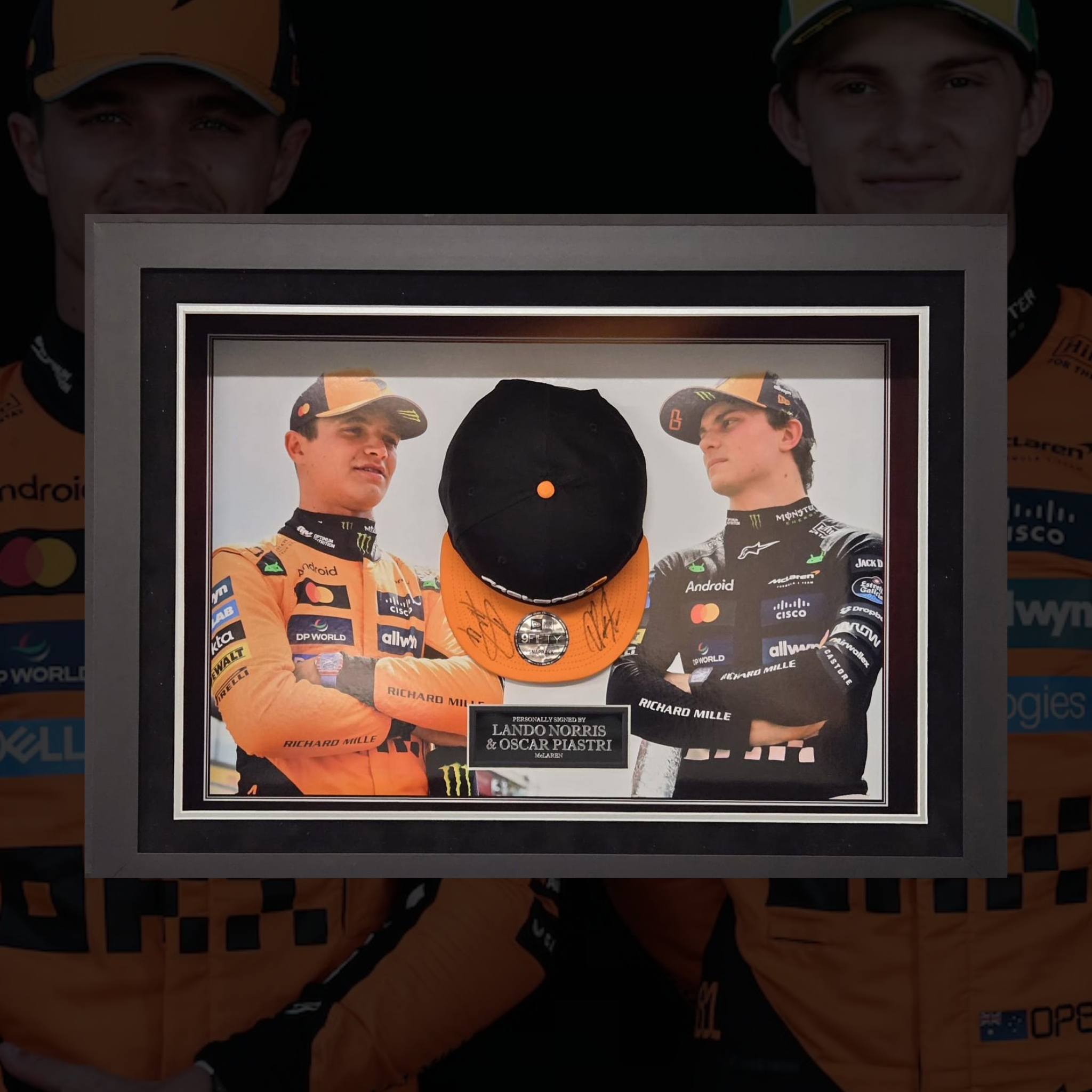 Lando Norris & Oscar Piastri Signed McLaren Cap