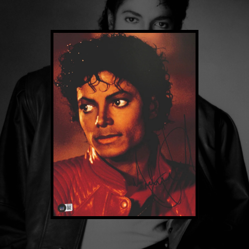 Michael Jackson Signed Picture Display
