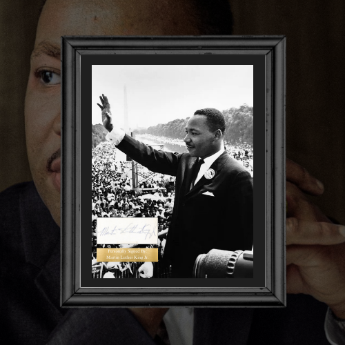 Martin Luther King Jr Signed Display
