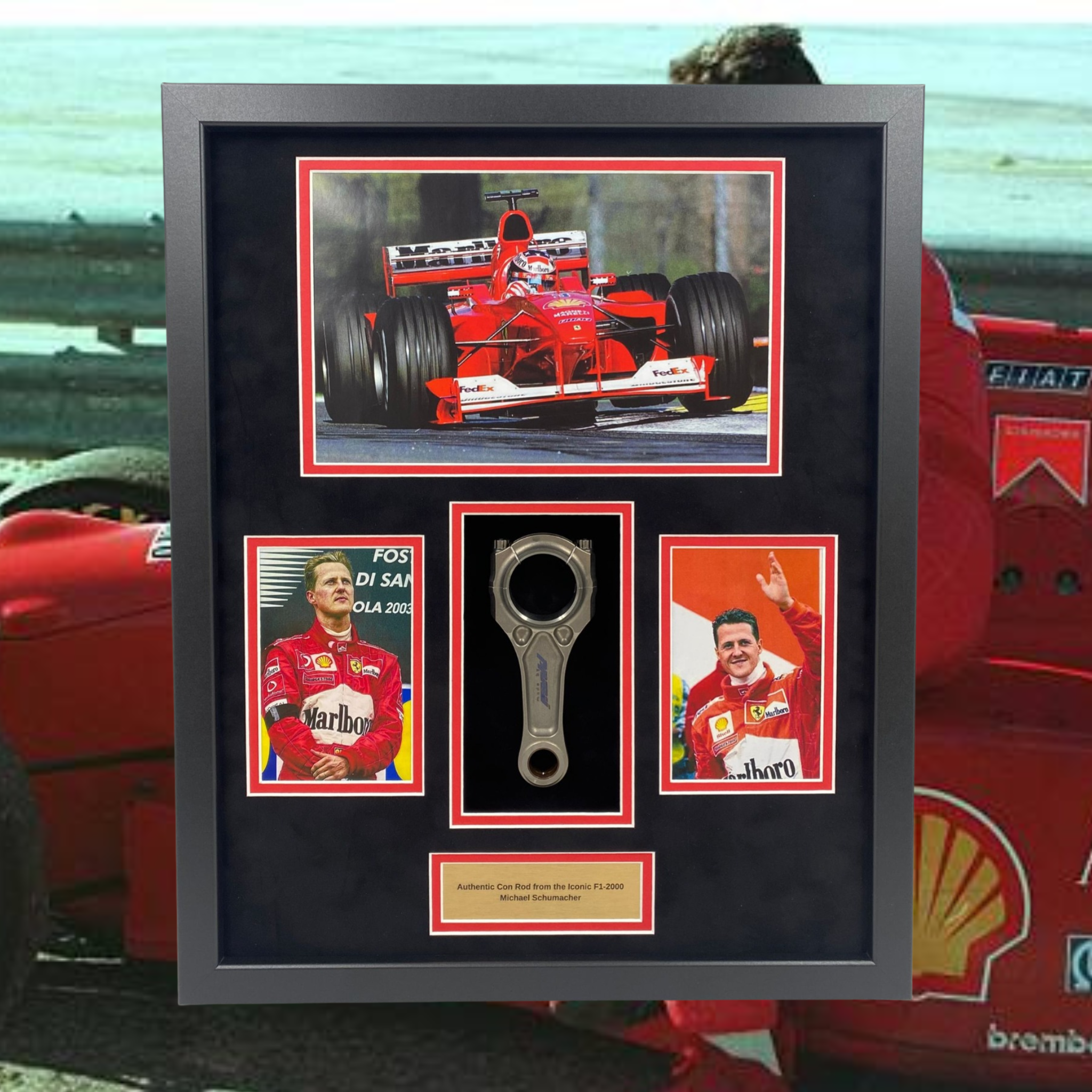 Michael Schumacher Ferrari F1-2000 Engine Con Rod – Framed Display (COA)