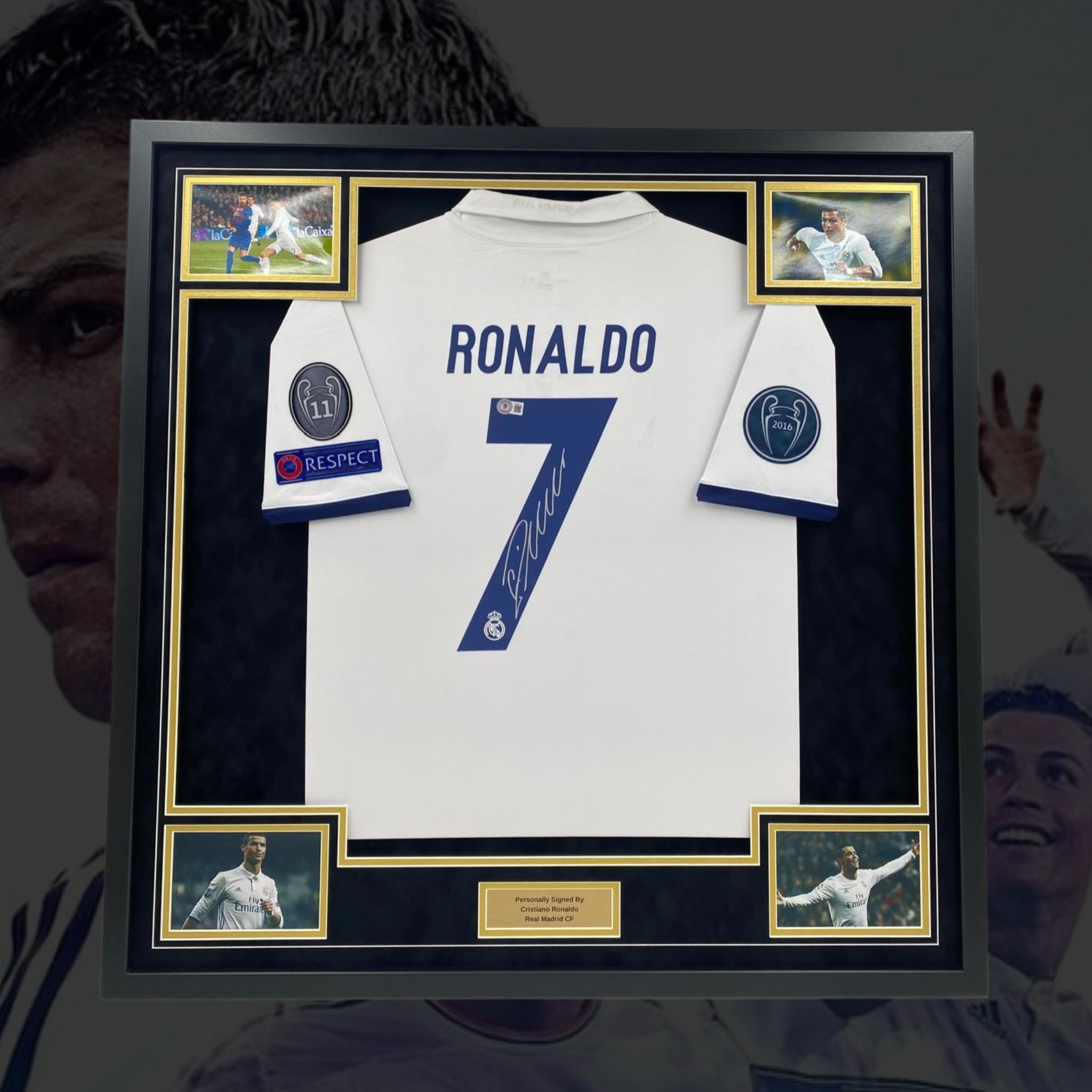 Cristiano Ronaldo Signed Real Madrid Shirt (White) – Framed (COA)