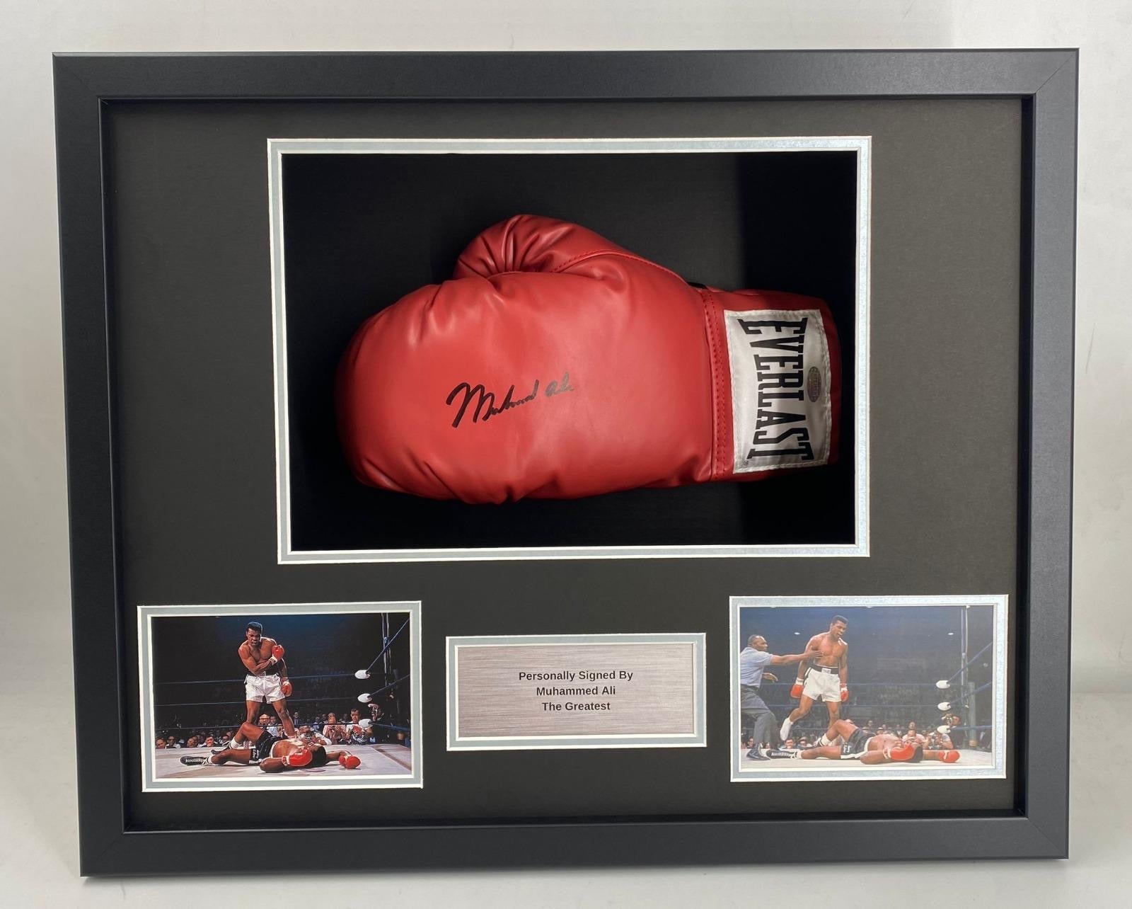 Muhammad Ali Signed Boxing Glove – Framed Shadow Box (COA)
